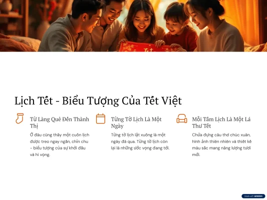 Lịch tết biểu tượng của nét văn hóa Việt