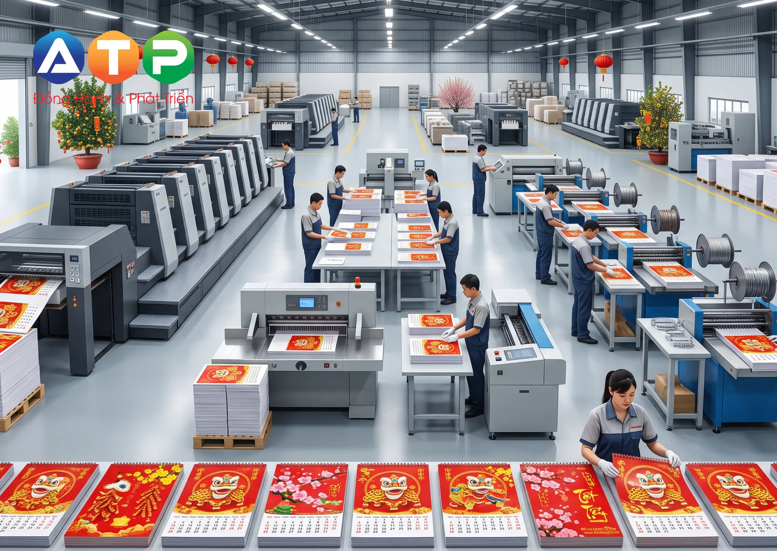 Tại Sao Doanh Nghiệp Lớn Luôn Ưu Tiên In Lịch 7 Tờ Lò Xo