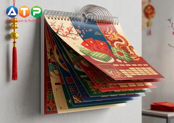 In Lịch Tết 7 Tờ Lò Xo Chuyên Nghiệp Báo Giá Gốc Tận Xưởng